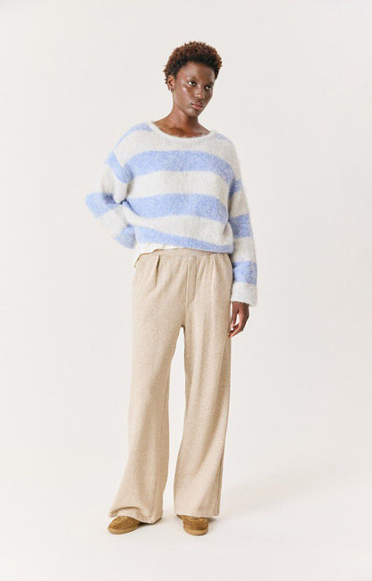 Pullover Niby | Lichtblauw gestreept