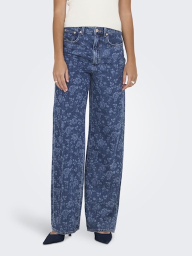 Jeans Hope | Blauwe bloemen