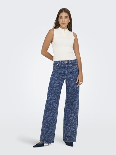 Jeans Hope | Blauwe bloemen