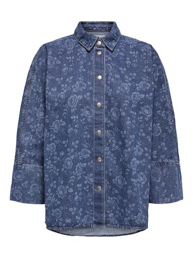 Hemd Grace | Blauwe bloemen