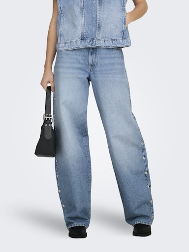 Jeans Gianna | Blauw met studs