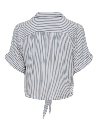 Jeansblouse Paula | Wit - Groen
