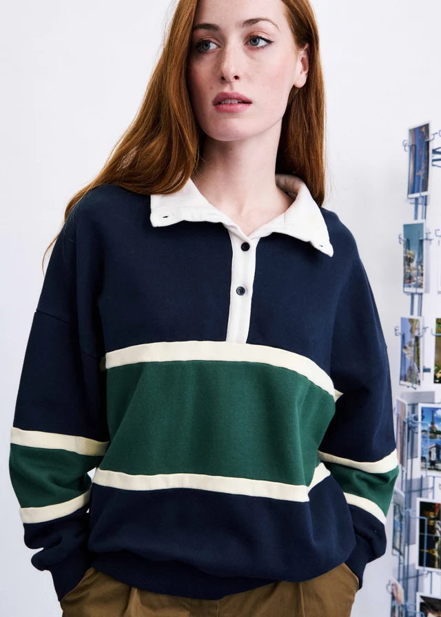 Sweater Exmoor | Groen - Navy
