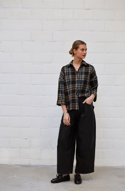 Broek Penny | Vegan leather Bruin