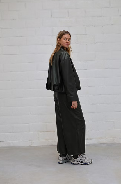 Broek Penny | Vegan leather Groen