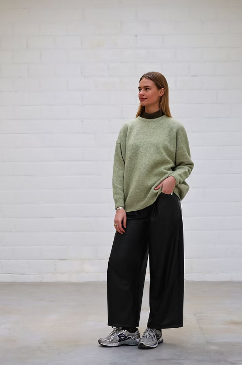 Broek Penny | Vegan leather Groen