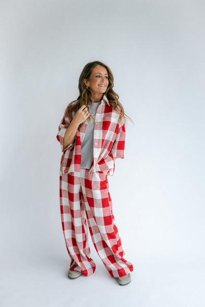 Broek Sam | Rood geruit