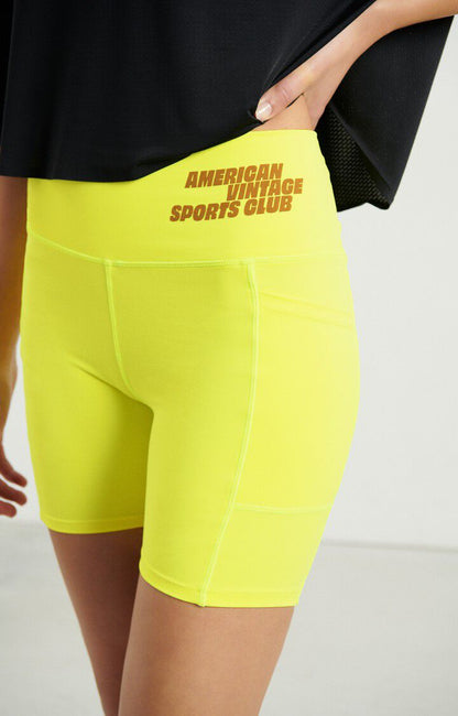 AMV SPORTS CLUB Shorts Usuway - Geel