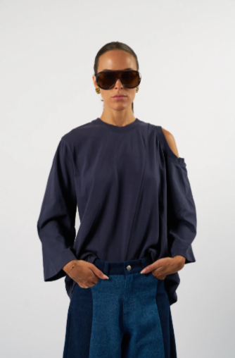 T-shirt Sia | Donkerblauw