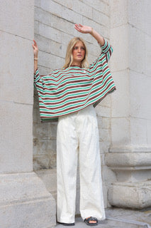 T-shirt Soren | Bruin - Groen