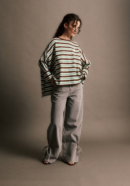 T-shirt Soren | Bruin - Groen