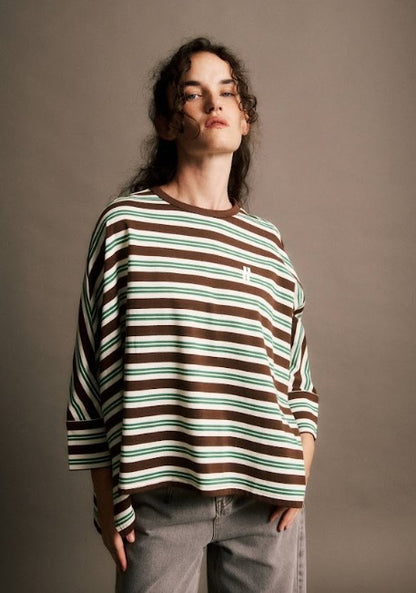 T-shirt Soren | Bruin - Groen