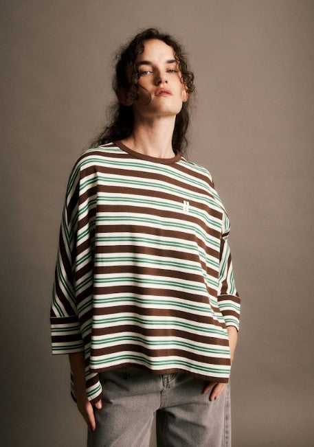 T-shirt Soren | Bruin - Groen