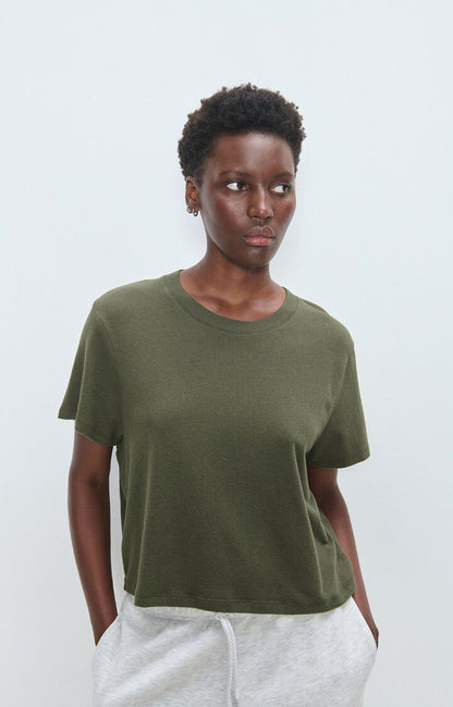 T-shirt Ypawood | Donkergroen