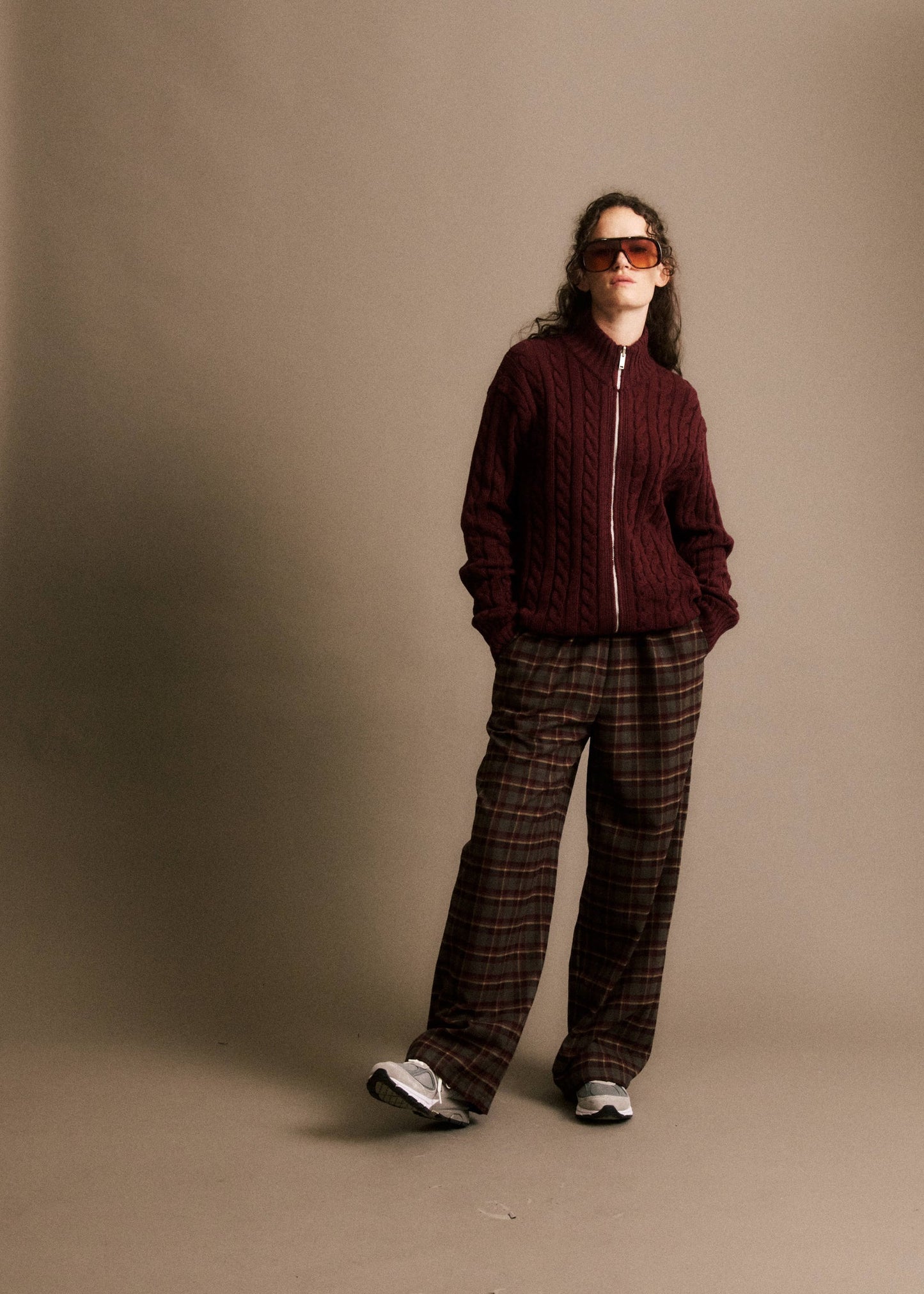 Broek Aveline | Carreaux grijs