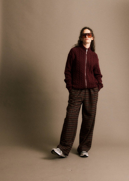 Broek Aveline | Carreaux grijs