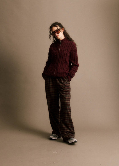 Broek Aveline | Carreaux grijs