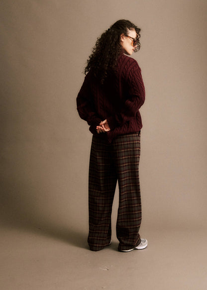 Broek Aveline | Carreaux grijs