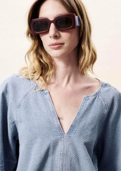 Blouse Citrine | Blauw