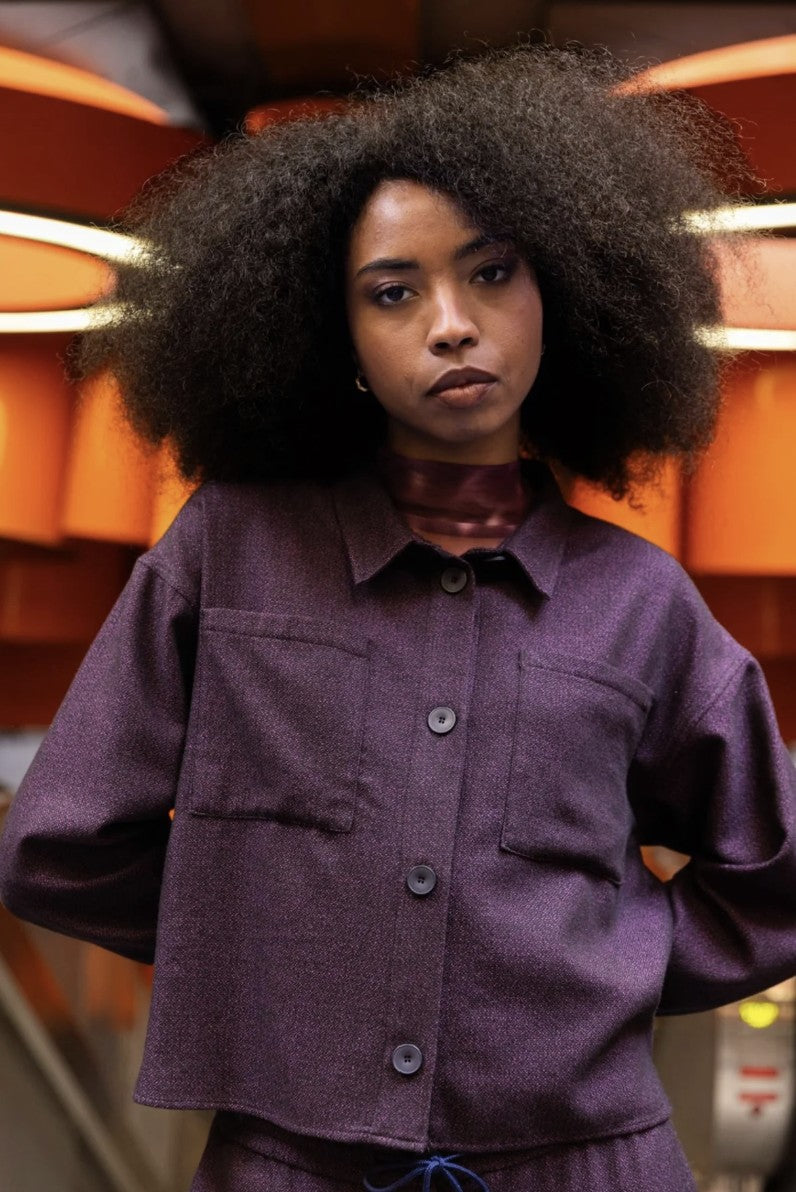 Hemd Au | Aubergine
