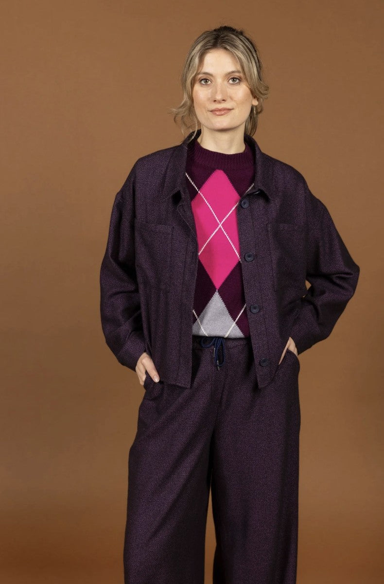 Hemd Au | Aubergine