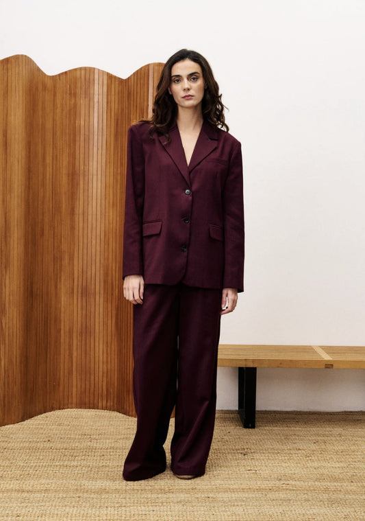 Broek Hibiscus | Bordeaux