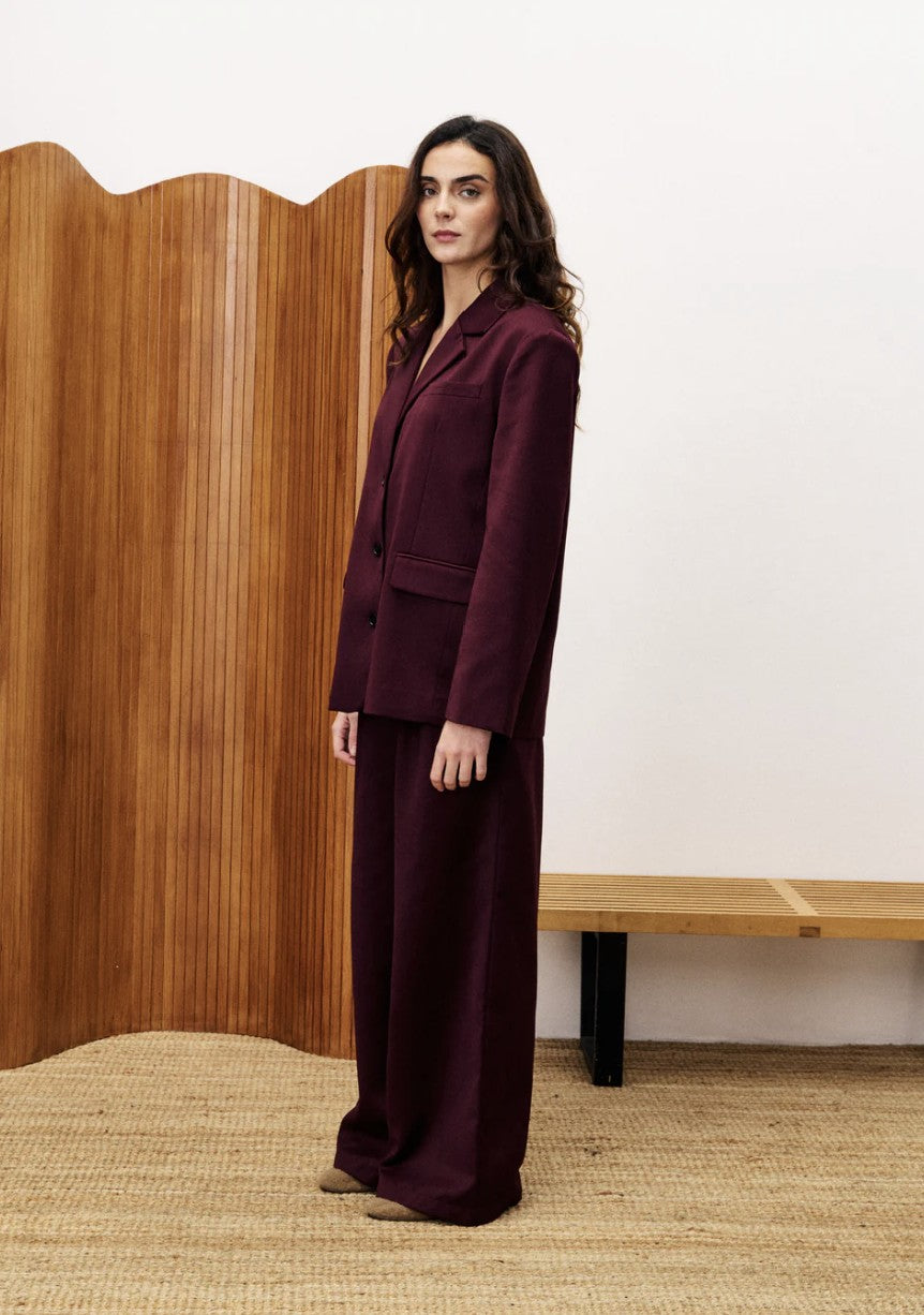 Broek Hibiscus | Bordeaux