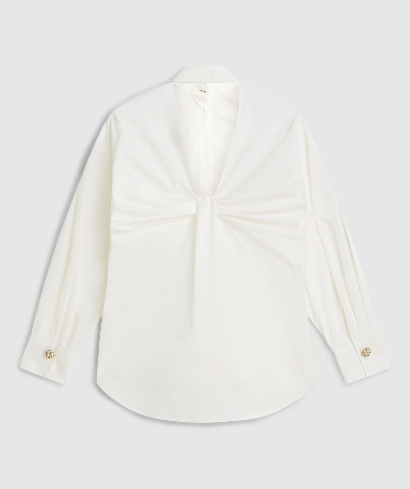 Lauri hemd met open rug | Wit