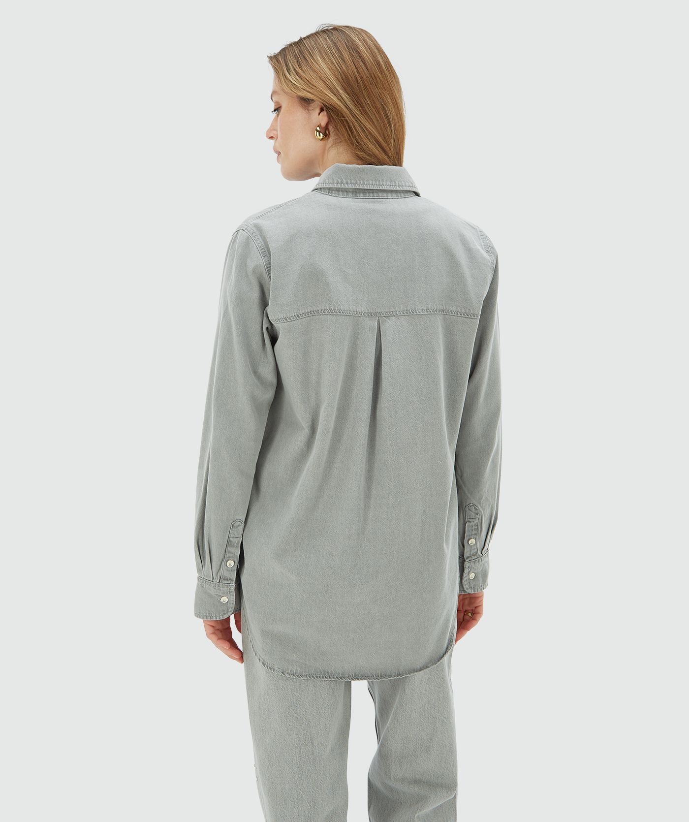 Jeanshemd Meggy | Lichtgrijs