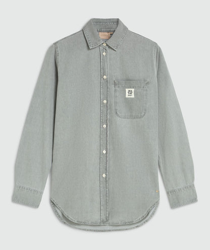 Jeanshemd Meggy | Lichtgrijs