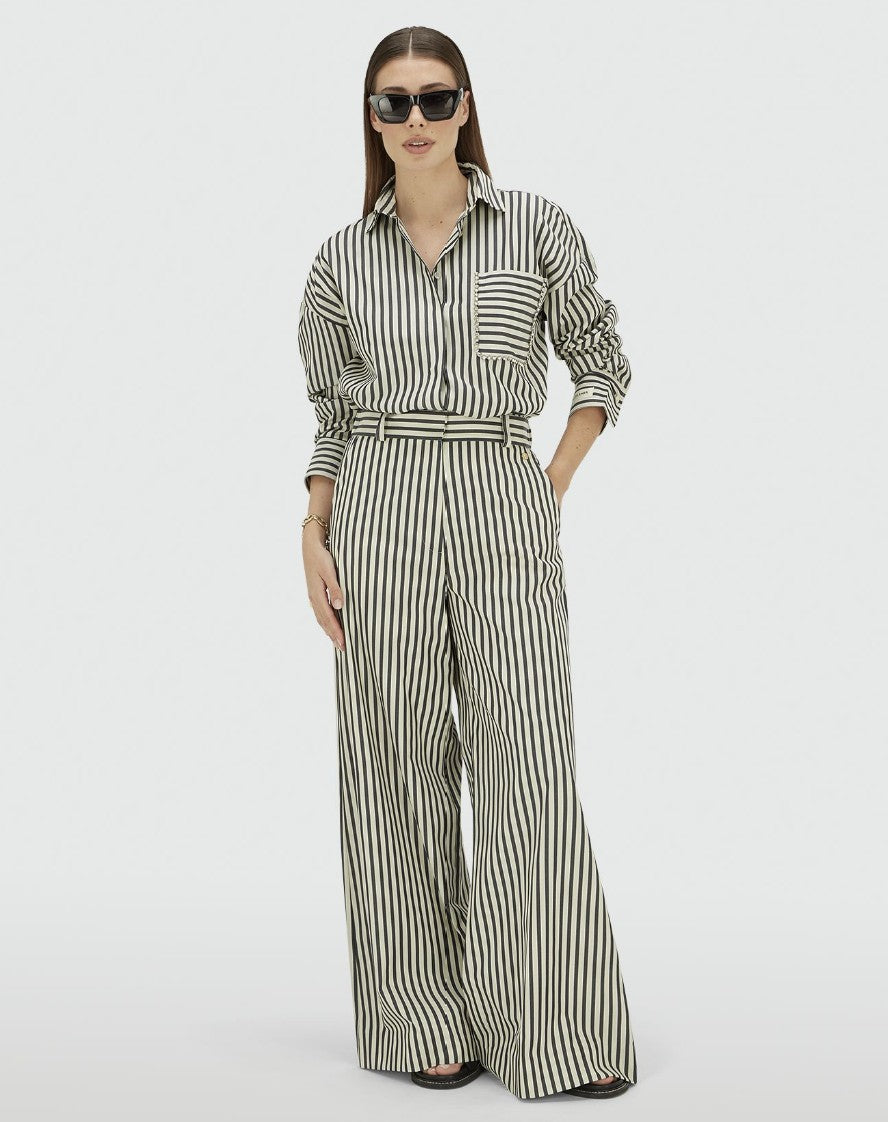Broek Odessa | Blauw - Ecru