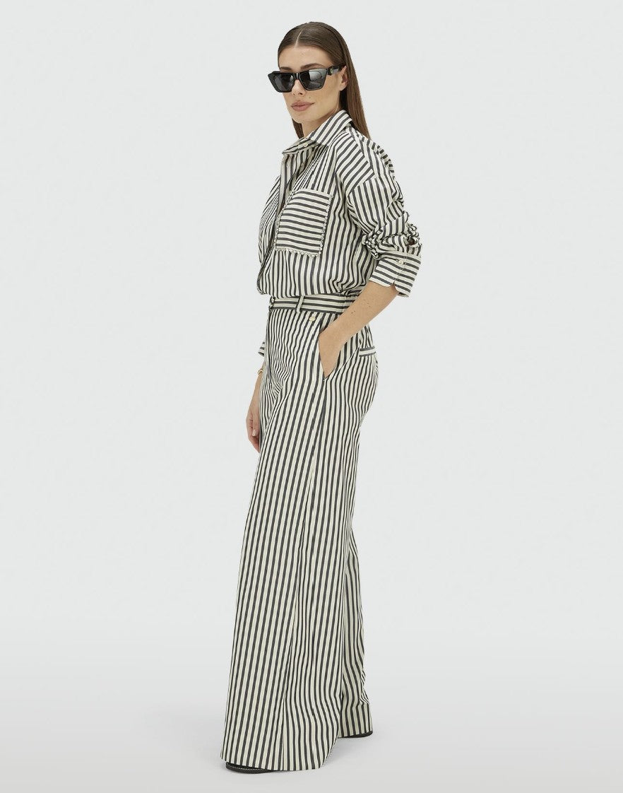 Broek Odessa | Blauw - Ecru