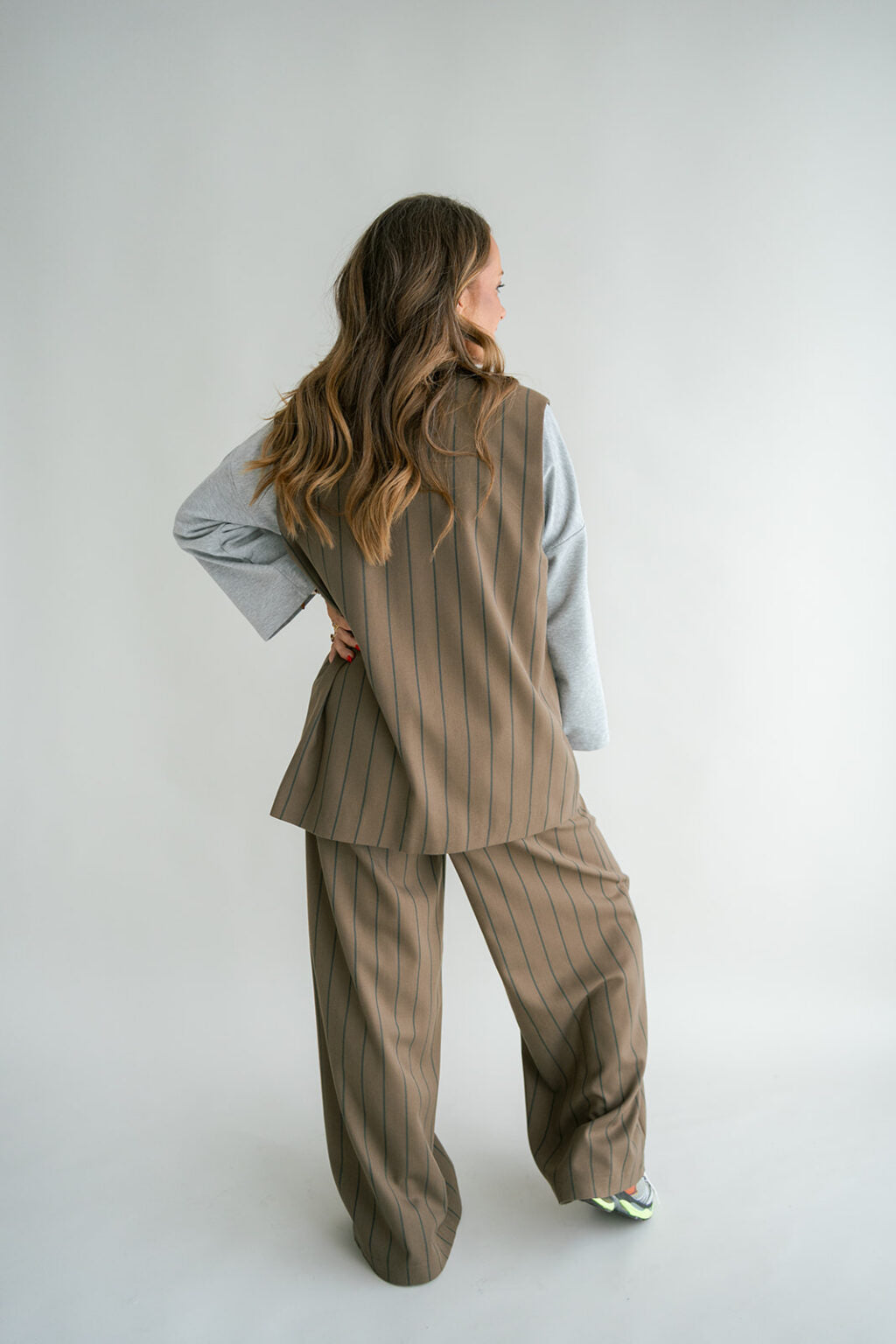 Waistcoat Puck | Bruin - Groen