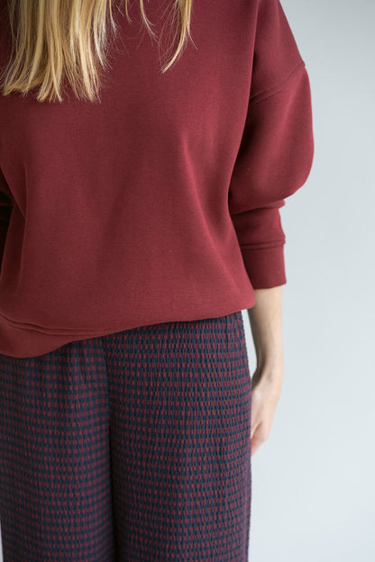 Broek Sam | Bordeaux - Donkerblauw